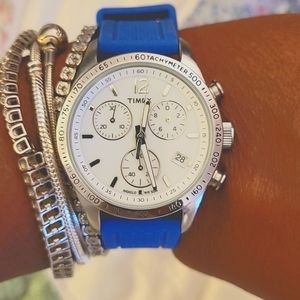 Timex Silicone Blue Band.